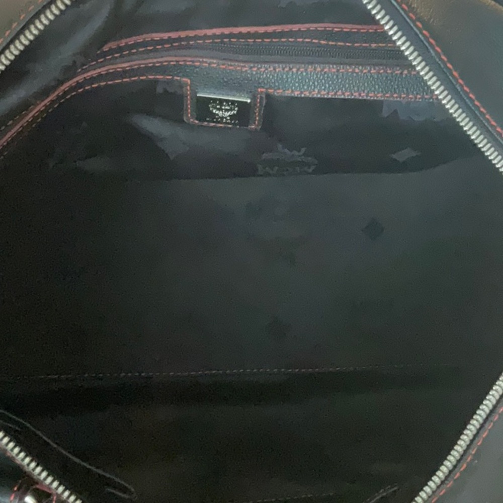 MCM Boston Black Leather Shoulder Bag - Picture 11 of 15